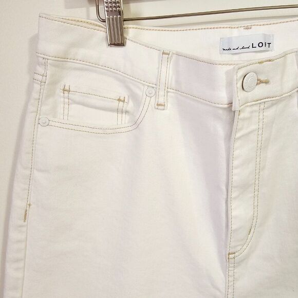 NWT LOFT WHITE/CREAM THE KICK CROP HIGH RISE PANT SIZE 30 - Picture 4 of 15